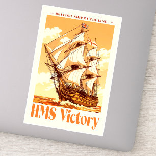 Sticker Affiche du HMS Victory - Navire de ligne emblémati