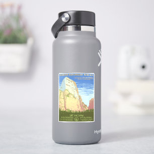 Sticker Affiche Vintage voyage Pour Le Parc National De Si