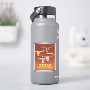 Sticker Affiche Voyage Pour American Airlines Vers Texas