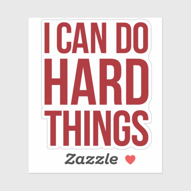 Sticker Affimration - I can do hard things (Feuille)