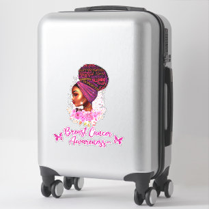 Sticker Africain Américain Sensibilisation au cancer du se