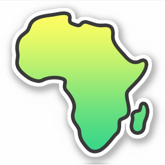 Sticker Afrique Continent - Carte De L'Afrique (Devant)