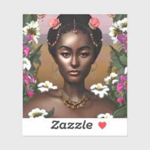 Sticker Afro-Américaine Beauté IA Art