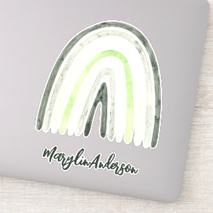 STICKER AGENDER WATERCOLOR RAINBOWS LGBTQ MONOGRAMME PERSO