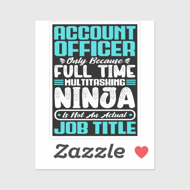 Sticker Agent de compte Titre de l'emploi Compétences prof (Feuille)