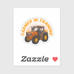 Sticker Agriculteur drôle en formation pour l'avenir Tract