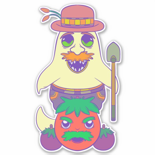 Sticker Agriculteur fantôme (Devant)
