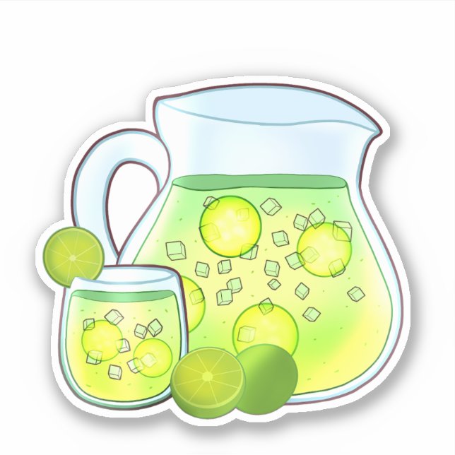 Sticker Agua De Limon Y Pepino (Devant)