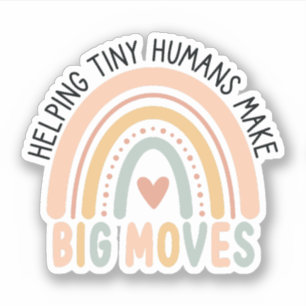 Sticker Aider les petits humains à faire de grands mouveme