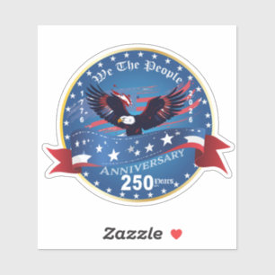 Sticker Aigle Américain Bold Patriotique Anniversaire USA