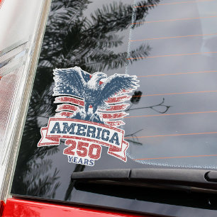 Sticker Aigle américain patriotique 250e anniversaire amus