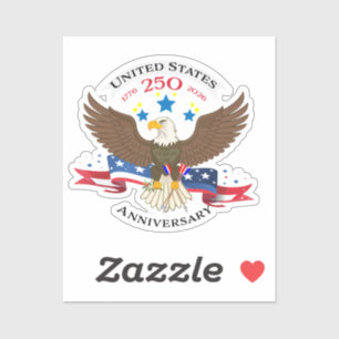 Sticker Aigle Américain Patriotique Anniversaire USA
