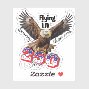Sticker Aigle américain patriotique USA 250 ans