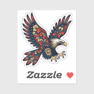 Sticker Aigle majestueux à l'atterrissage - Art vinyle tri