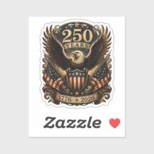 Sticker Aigle patriotique américain 1776 2026 250e 4 juill