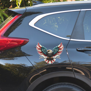 Sticker Aigle rustique patriotique américain/américain cha