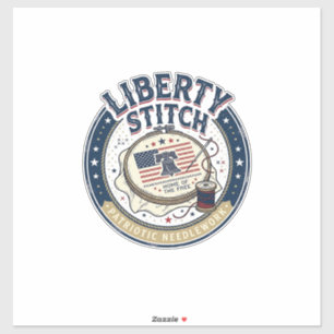 Sticker Aiguille à broderie patriotique Liberty Stitch