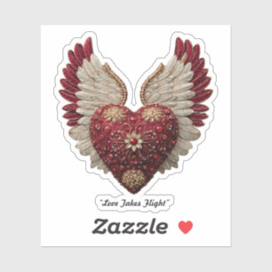 Sticker "Ailes de cœur divines"