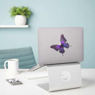Sticker Ailes scintillantes : Papillon à étincelles violet
