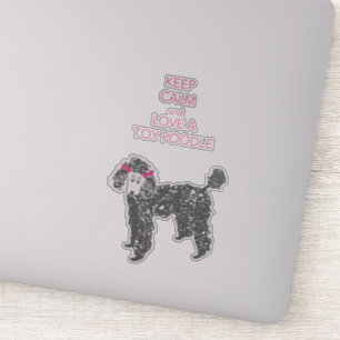 Sticker Aimer un toy poodle