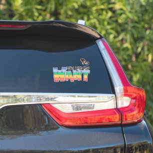 Sticker Aimez qui vous voulez arc-en-ciel