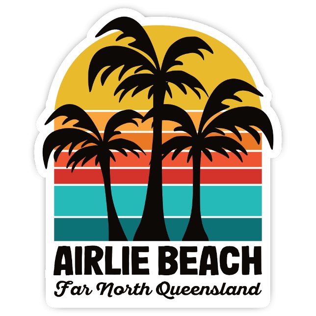 Sticker Airlie Beach, Queensland (Airlie Beach Far North Queensland Arch Sticker)