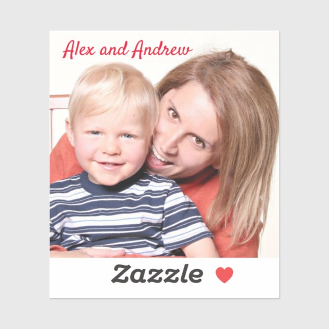 Sticker Ajouter facilement votre image et votre texte (Feuille)