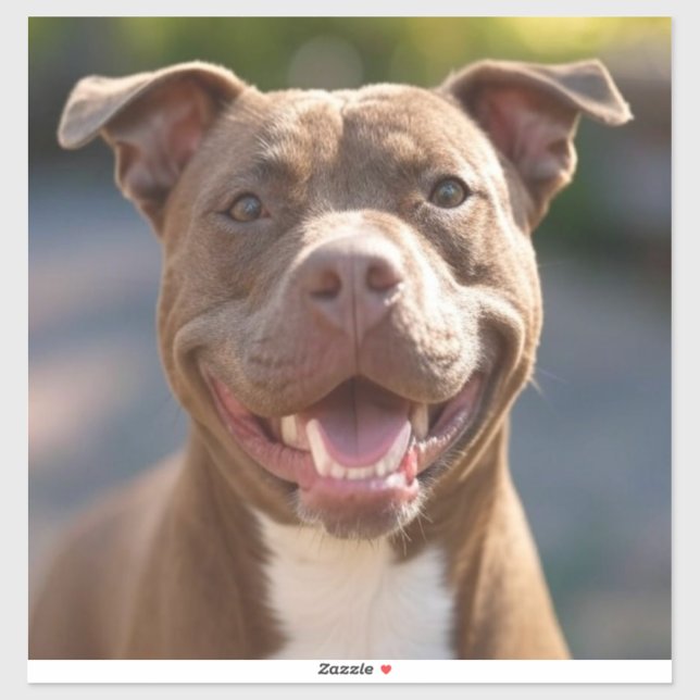 Sticker Ajouter une Personnaliser photo Pit Bull (Feuille)