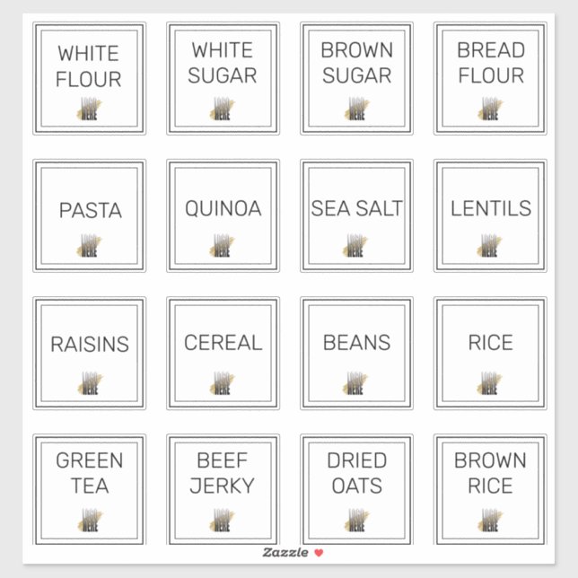 Sticker Ajouter votre logo Stockage de cuisine professionn (Feuille)