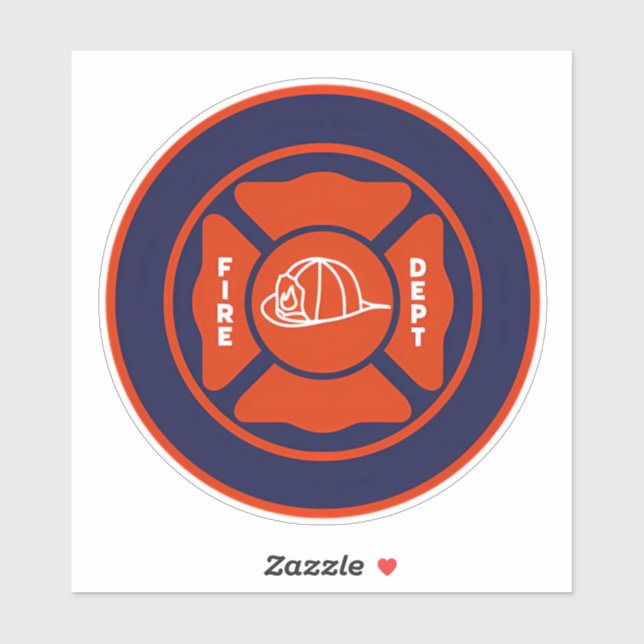 Sticker Ajouter votre propre service d'incendie de texte (Feuille)