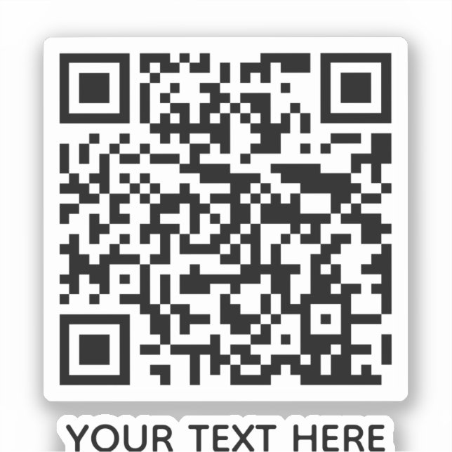 Sticker Ajoutez votre propre code QR texte Scan Minimal Si (Recto)