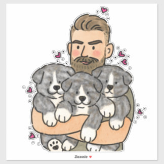 Sticker Akita Inu Japonais Bringé