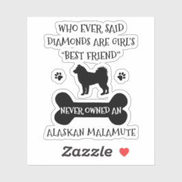 Sticker Alaskan Malamute Chien Meilleur Ami Vinyl