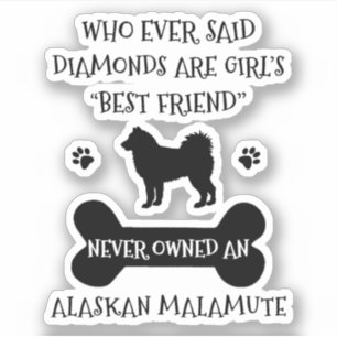 Sticker Alaskan Malamute Chien Meilleur Ami Vinyl