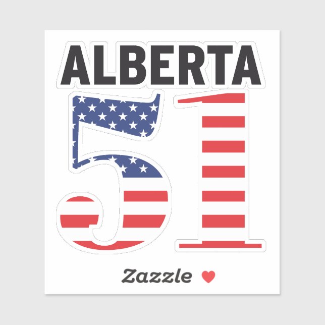 Sticker Alberta 51e WEXIT de l'État américain (Feuille)