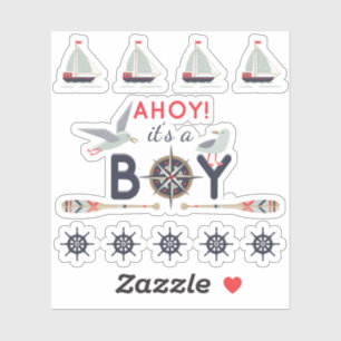 Sticker Album de coupures de bateau de voile nautique Ahoy