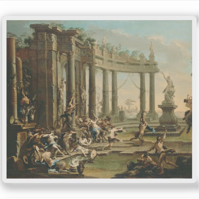 Sticker Alessandro Magnasco - Bacchanale (Devant)