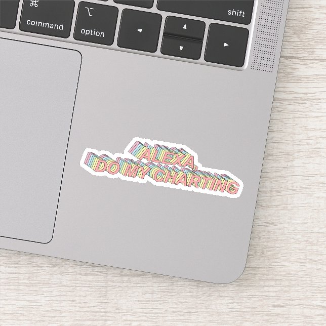 Sticker Alexa, fais ma carte - Infirmière drôle (Détail)