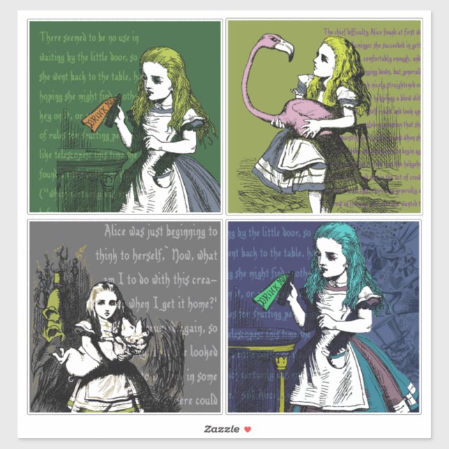 Sticker +{ Alice au pays des merveilles }+ (Feuille)