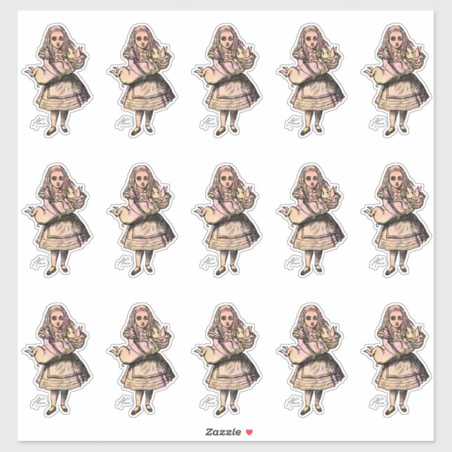 Sticker Alice vintage (Feuille)