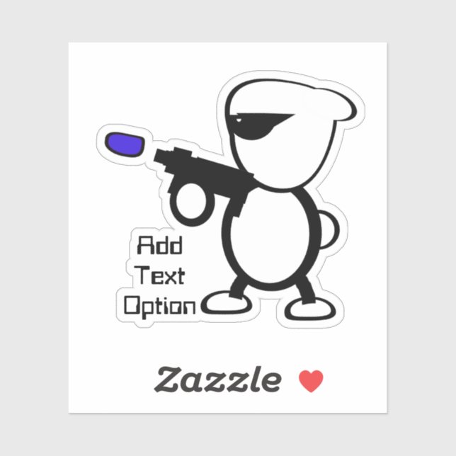 Sticker Alien avec laser (Feuille)