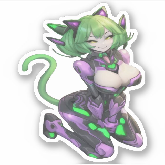 Sticker Alien Catgirl 1 (Devant)