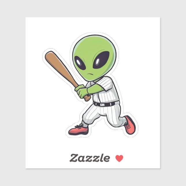Sticker Alien de baseball (Feuille)
