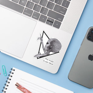 Sticker Alien gris, la vérité est là