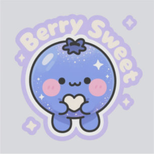 Sticker Alien Kawaii Blueberry   Spa esthétique