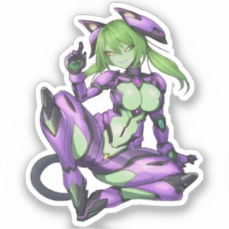 Sticker Alien sexy androïde catgirl
