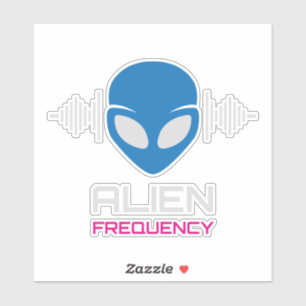 Sticker Alien Signal Cosmic Frequency