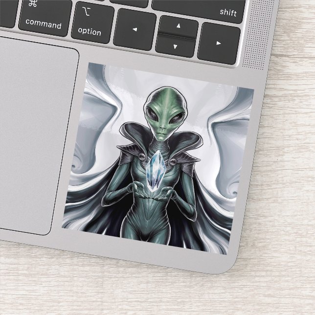 Sticker Alien spirituel (Détail)