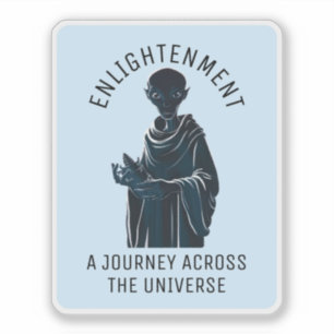 Sticker Alien spirituel Moine