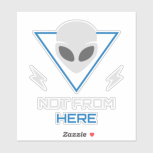 Sticker Alien UFO Sci Fi Outsider